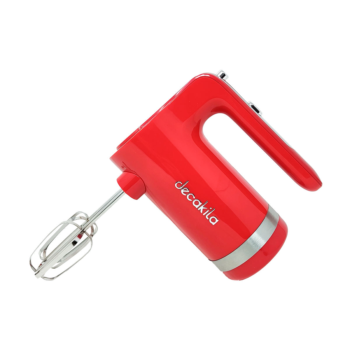 Batidora de Mano 7 Velocidades con Accesorios Inalámbrica Roja Decakila KMMX006R (Paquete con 6 Piezas)