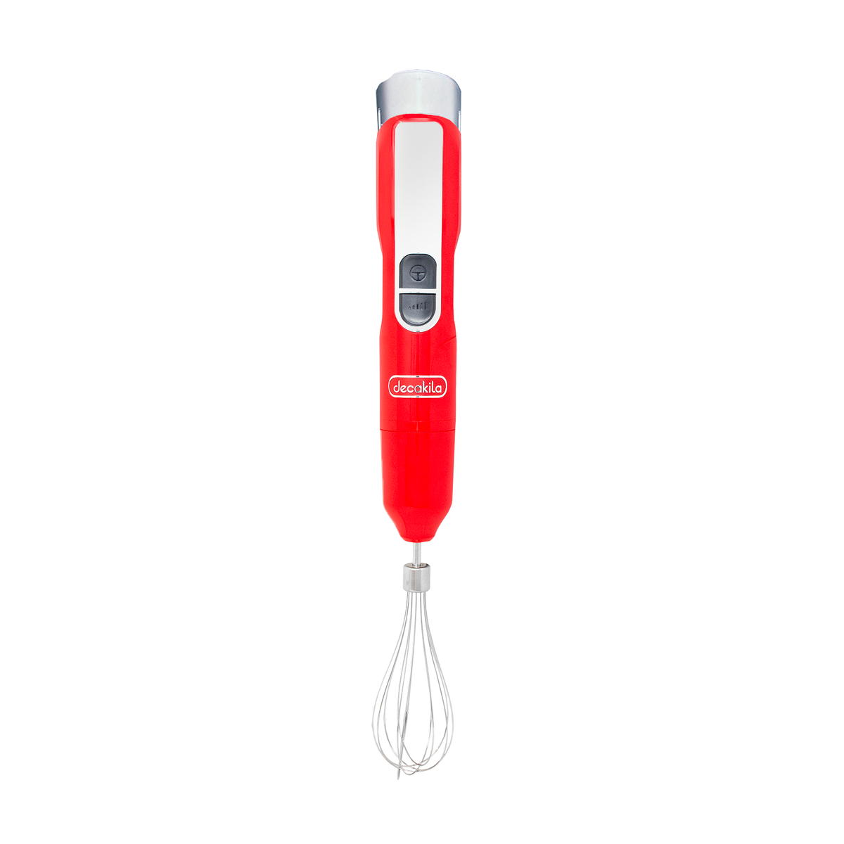 Batidora de Inmersión 5 Velocidades con Accesorios 5 en 1 Inalámbrica con Batería Recargable Rojo Decakila KUJB056R (Caja de 6 Piezas)