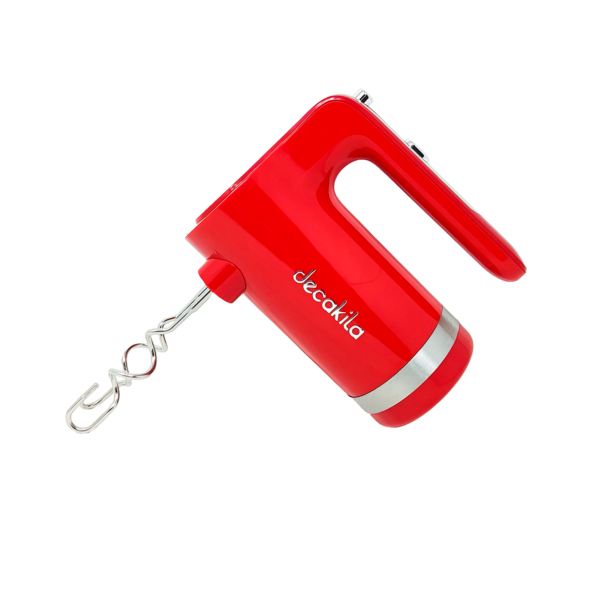 Batidora de Mano 7 Velocidades con Accesorios Inalámbrica Roja Decakila KMMX006R (Paquete con 6 Piezas)