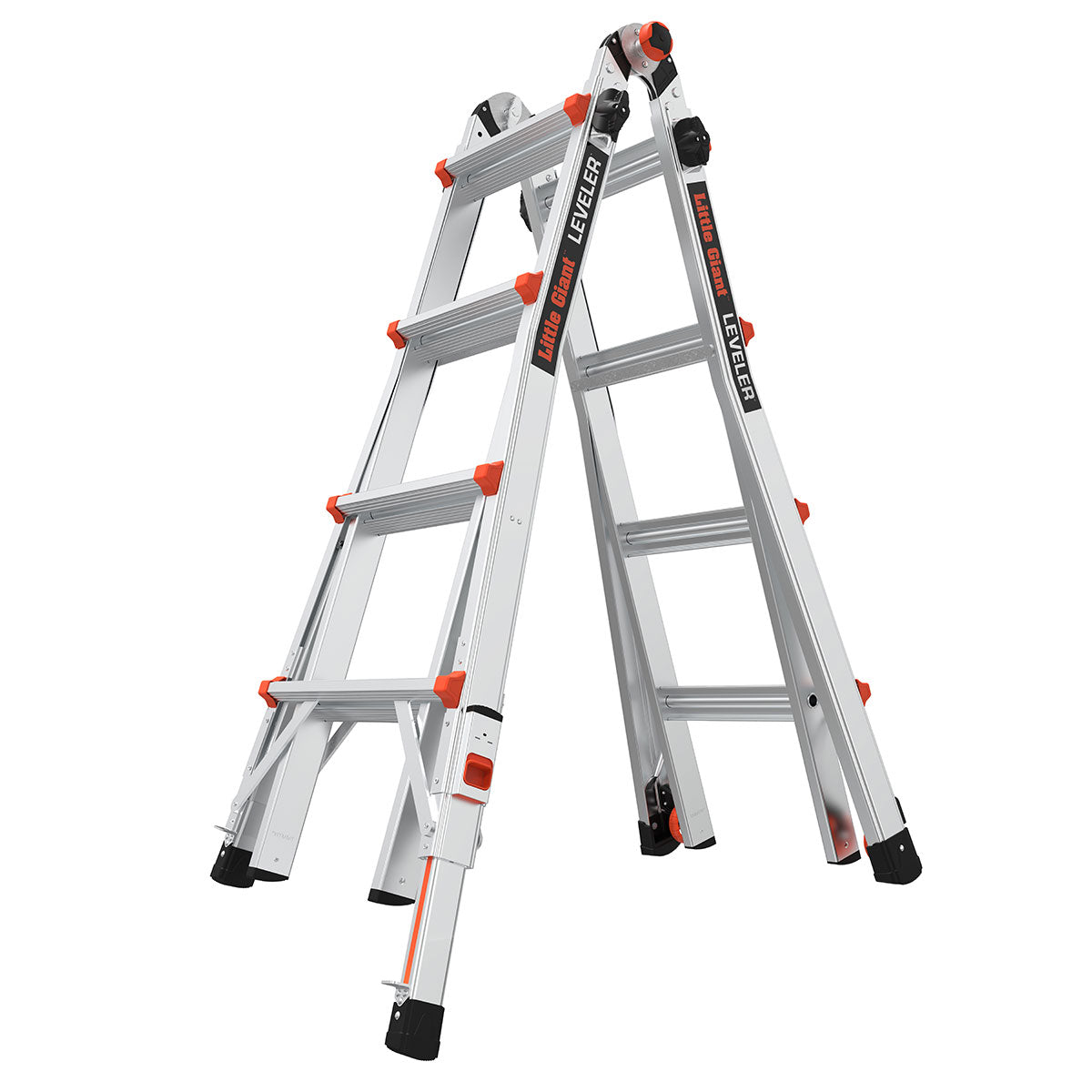 Escalera De Aluminio 17' (5.18 m) Tipo I A con Niveladores Leveler Little Giant 16517
