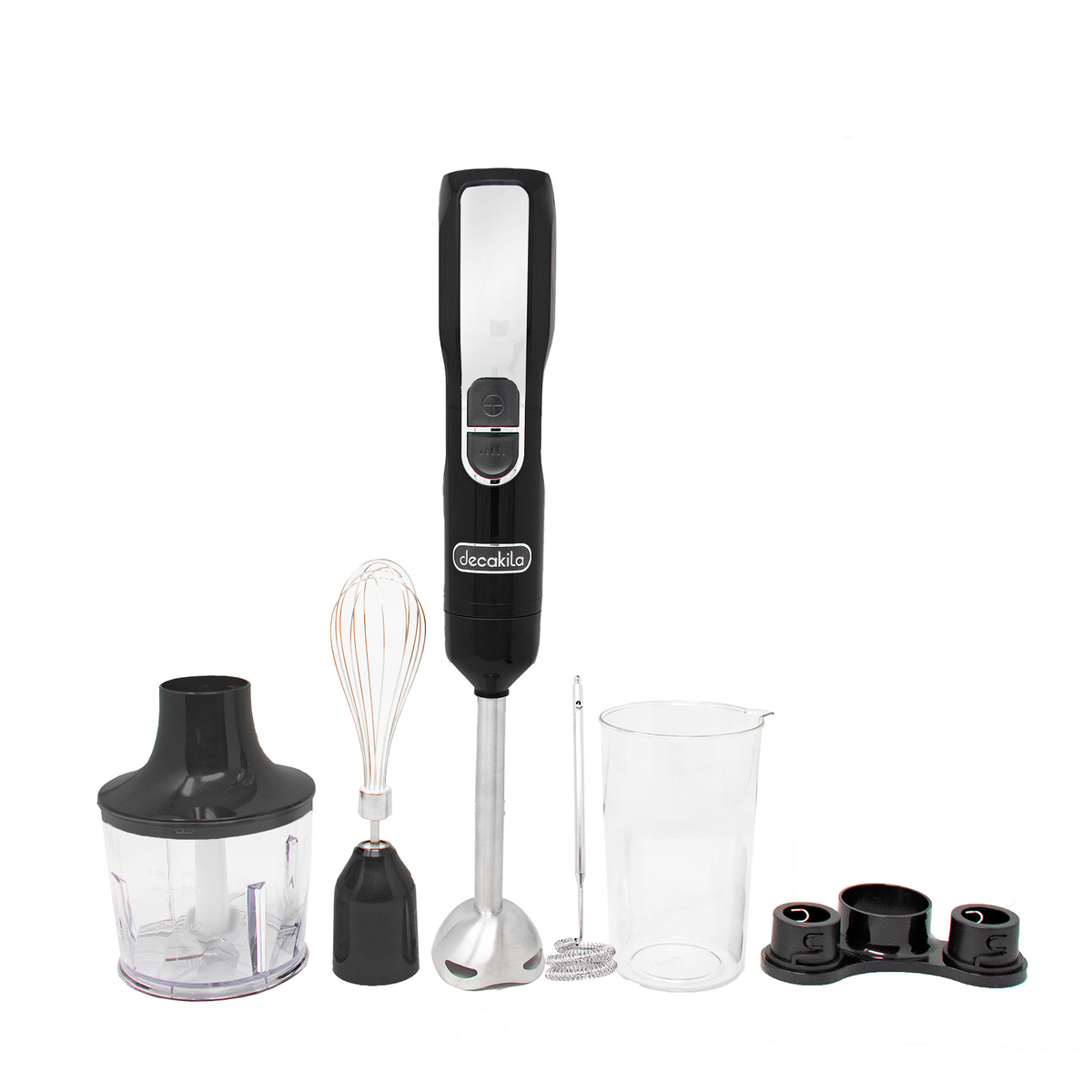 KMJB055B Batidora de inmersión 5 en 1 con accesorios 2 velocidades Inalámbrica de Batería Negra Decakila (Caja de 6 Piezas)