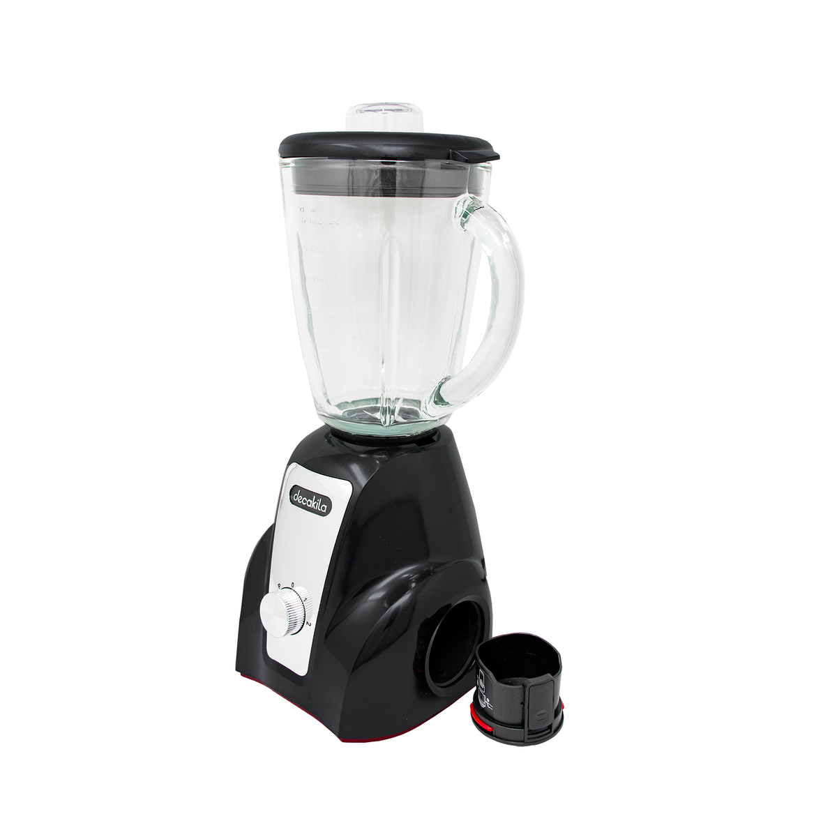 KUJB052B Licuadora 2 Velocidades Vaso de Vidrio 1.5 L Inalámbrica con Batería Recargable Negro Decakila (Caja de 4 Piezas)