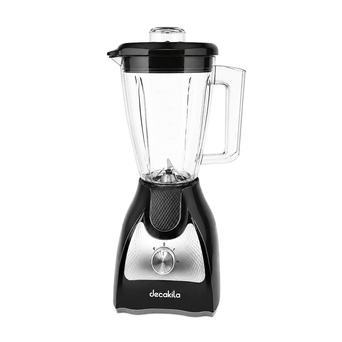 Licuadora 2 Velocidades + Pulso Vaso de Plástico Negra Decakila KUJB043B (Caja de 4 piezas)