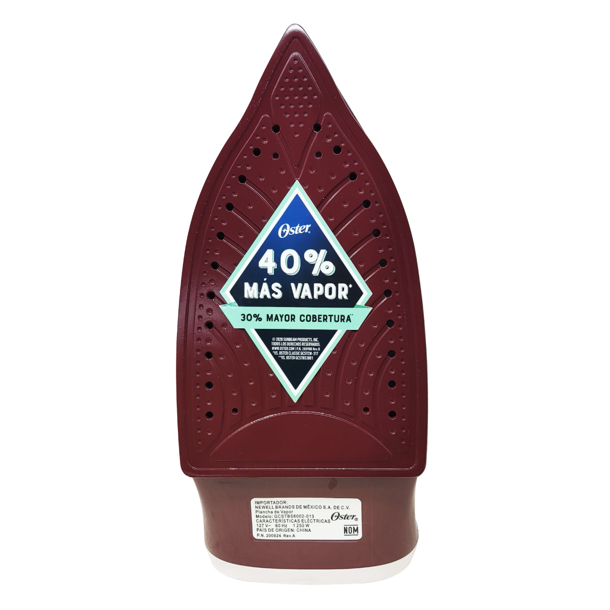 Plancha De Vapor Suela Antiadherente Rojo Oster GCSTBS6002-013 (2115015)(Caja de 6 Piezas)