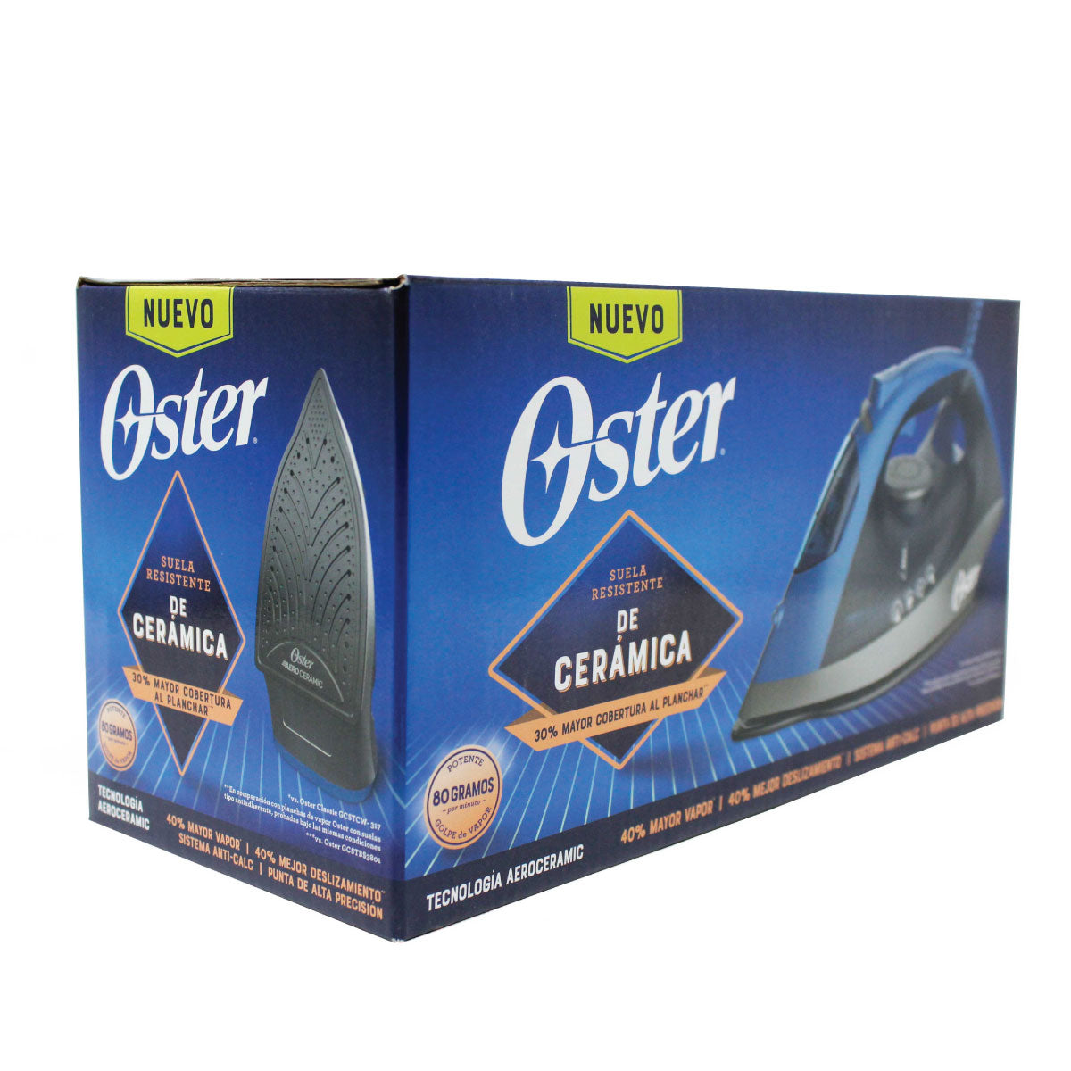 Plancha de Vapor Suela Cerámica Azul Oster GCSTBS6052-013 (2115025) (Caja de 6 Piezas)