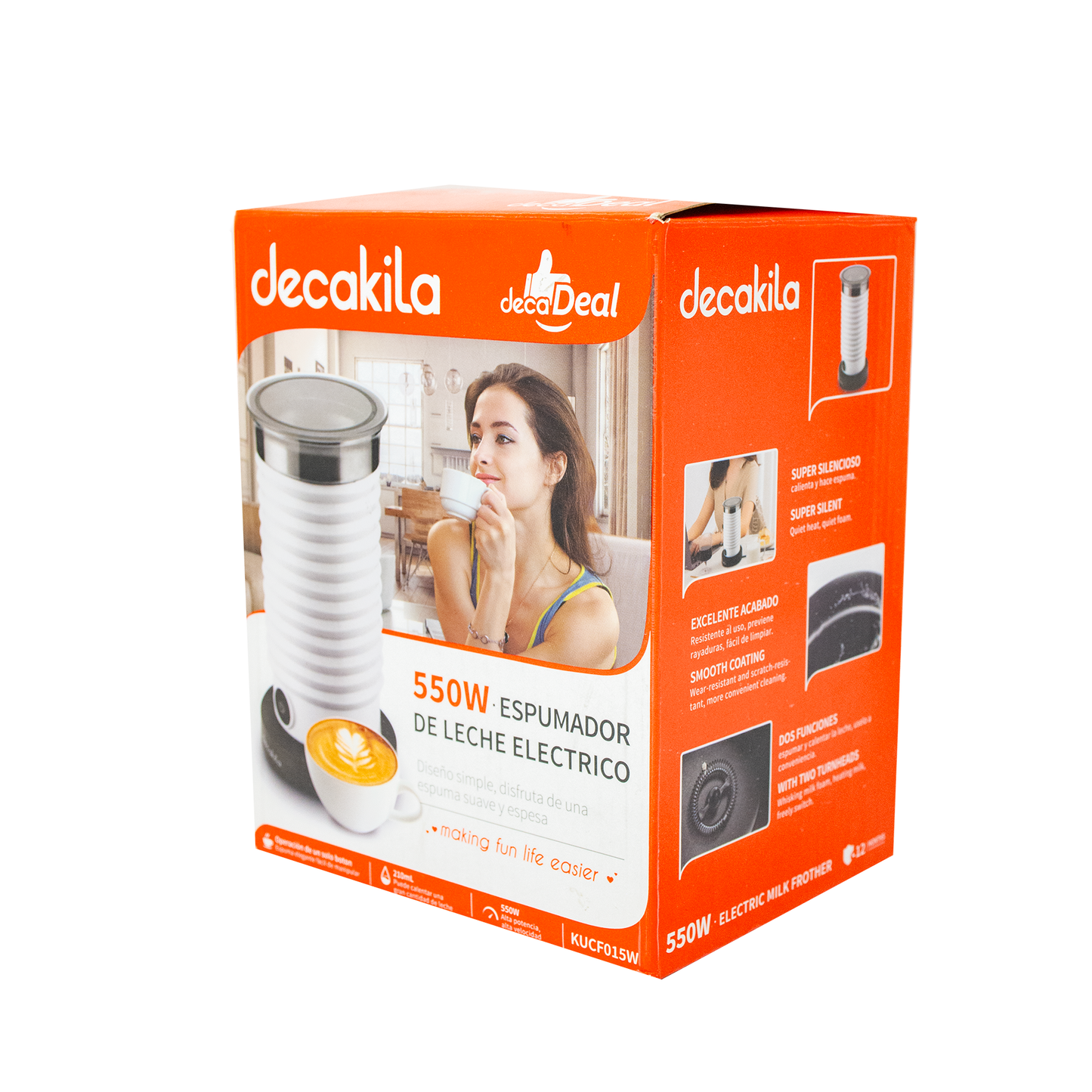 Espumador Eléctrico Automático 550 W Blanco Decakila KUCF015W (Caja con 30 Piezas)