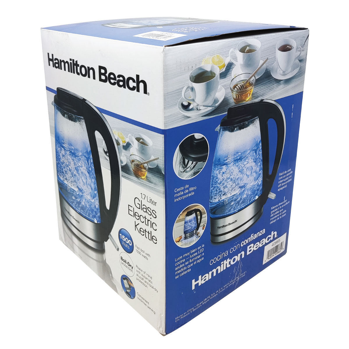Hervidor de Agua 1.7 L con Iluminación Hamilton Beach 40865
