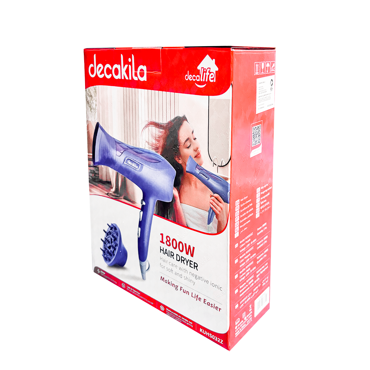 Secadora para Cabello 1800 W Morada Decakila KUHS032Z