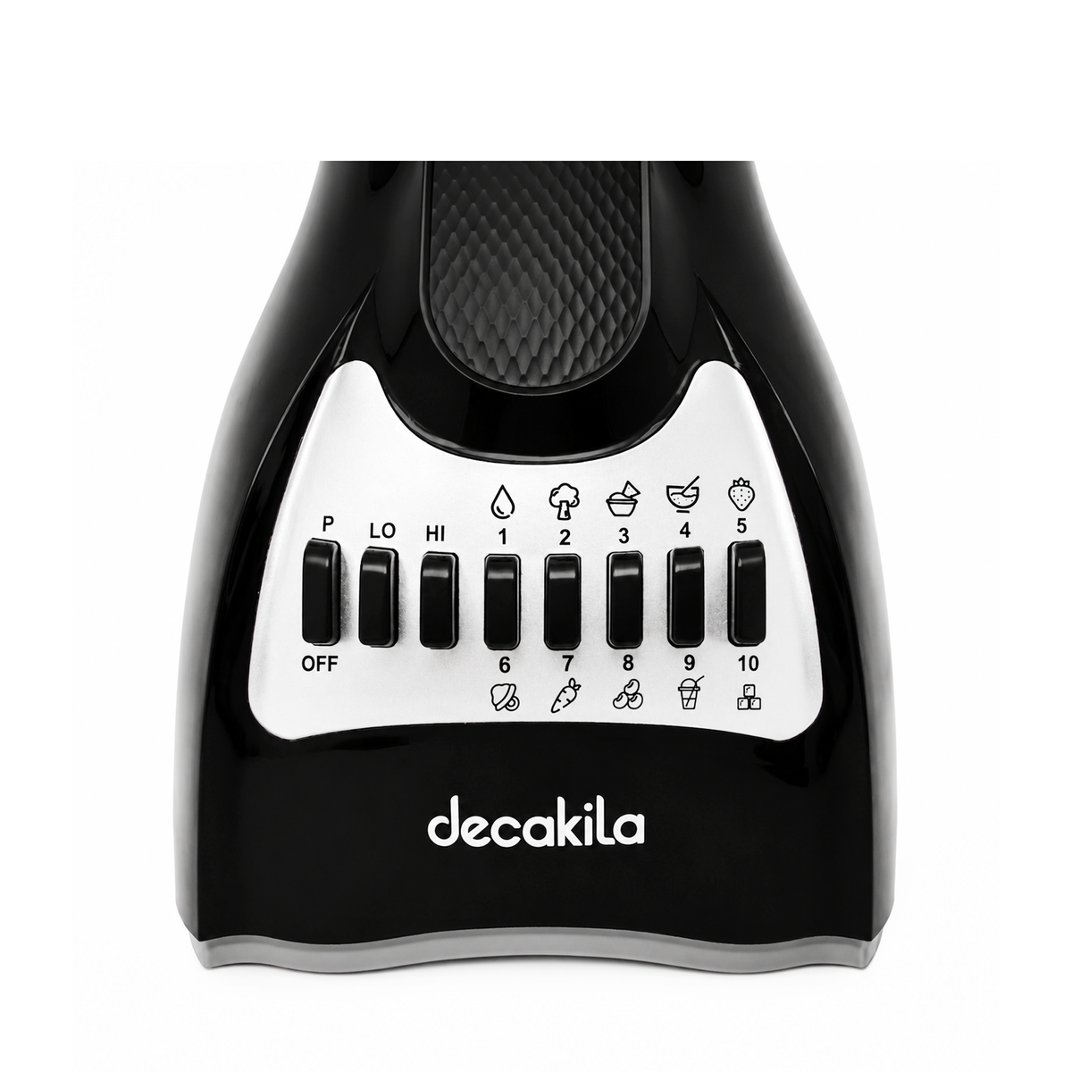 Licuadora 10 Velocidades Vaso de Plástico Negra Decakila KUJB044B (Caja de 4 piezas)