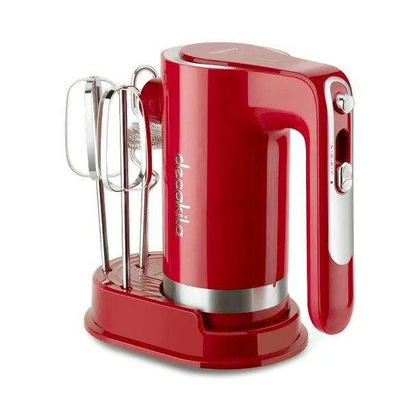Batidora de Mano 7 Velocidades con Accesorios Inalámbrica Roja Decakila KMMX006R (Paquete con 6 Piezas)