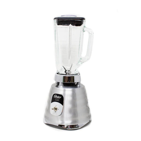Licuadora 1 Velocidad + Pulso Vaso de Vidrio Clásica Cromo Oster BLST4127 (2114112)