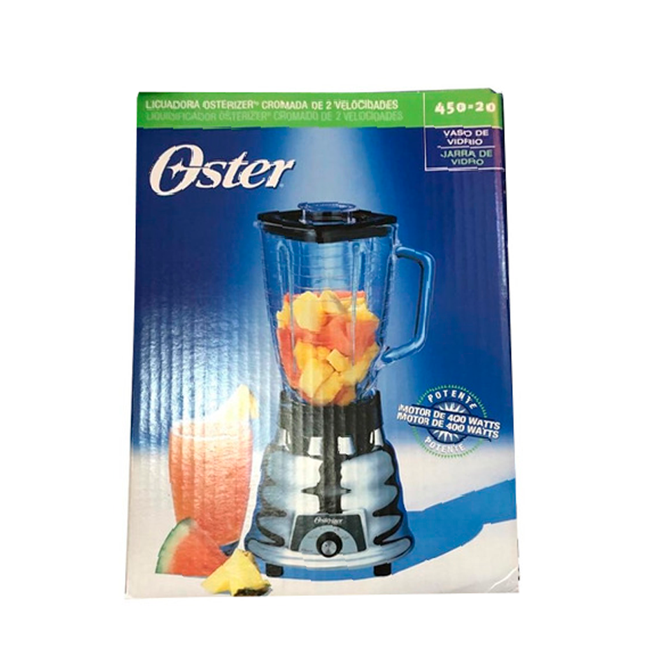 Licuadora Metálica 2 Velocidades Vaso Vidrio Oster 450-20 Caja de 4 Piezas