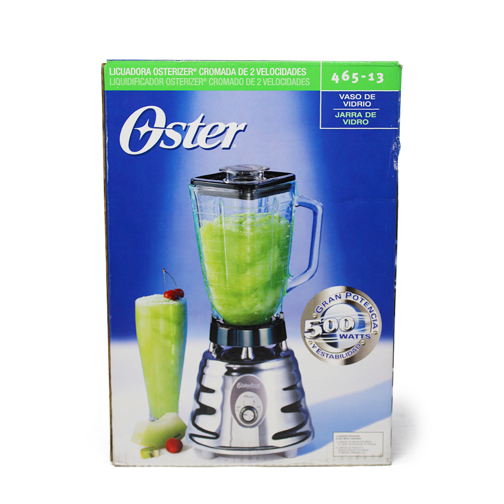Licuadora 2 Velocidades Vaso Vidrio Clasica Cromada Oster 465-13