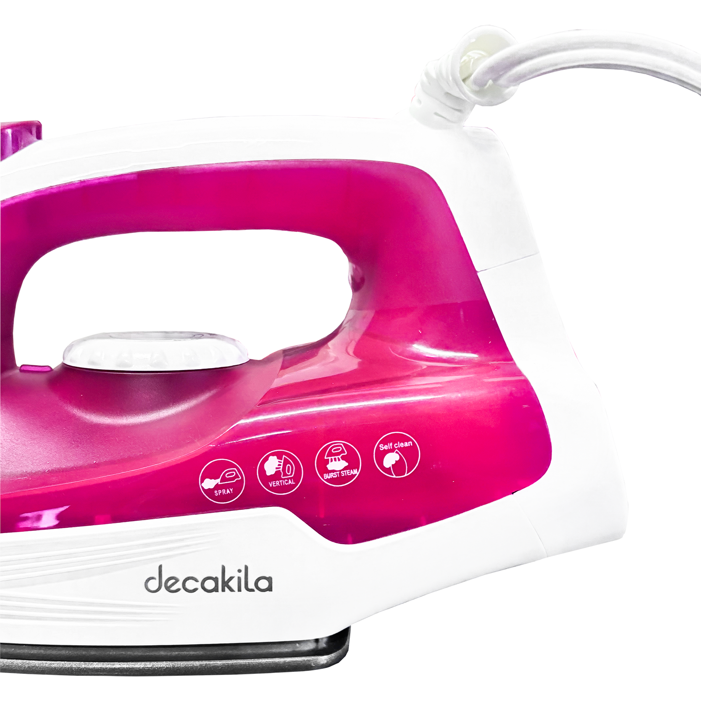 Plancha de Vapor Suela Antiadherente 1100 W Rosa Decakila KUEN002R (Caja con 12 Piezas)