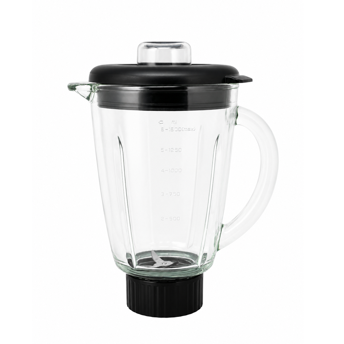 Licuadora 2 Velocidades Vaso de Vidrio 1.5 L Inalámbrica con Batería Recargable Negra Decakila KMJB050B (Caja con 4 piezas)