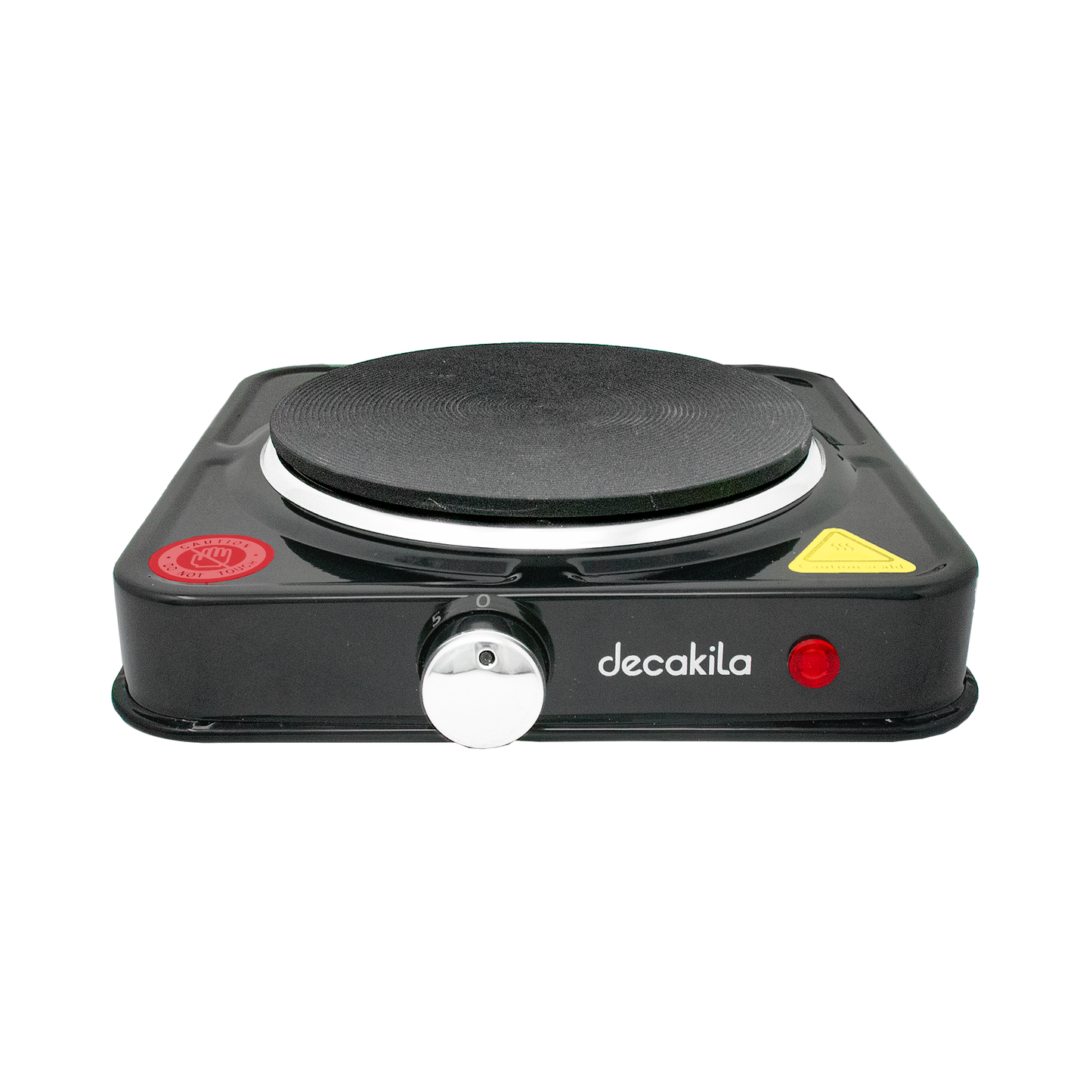 Parrilla eléctrica de Plato con Regulador de Temperatura Negro Decakila KUCC004B (Caja con 12 Piezas)