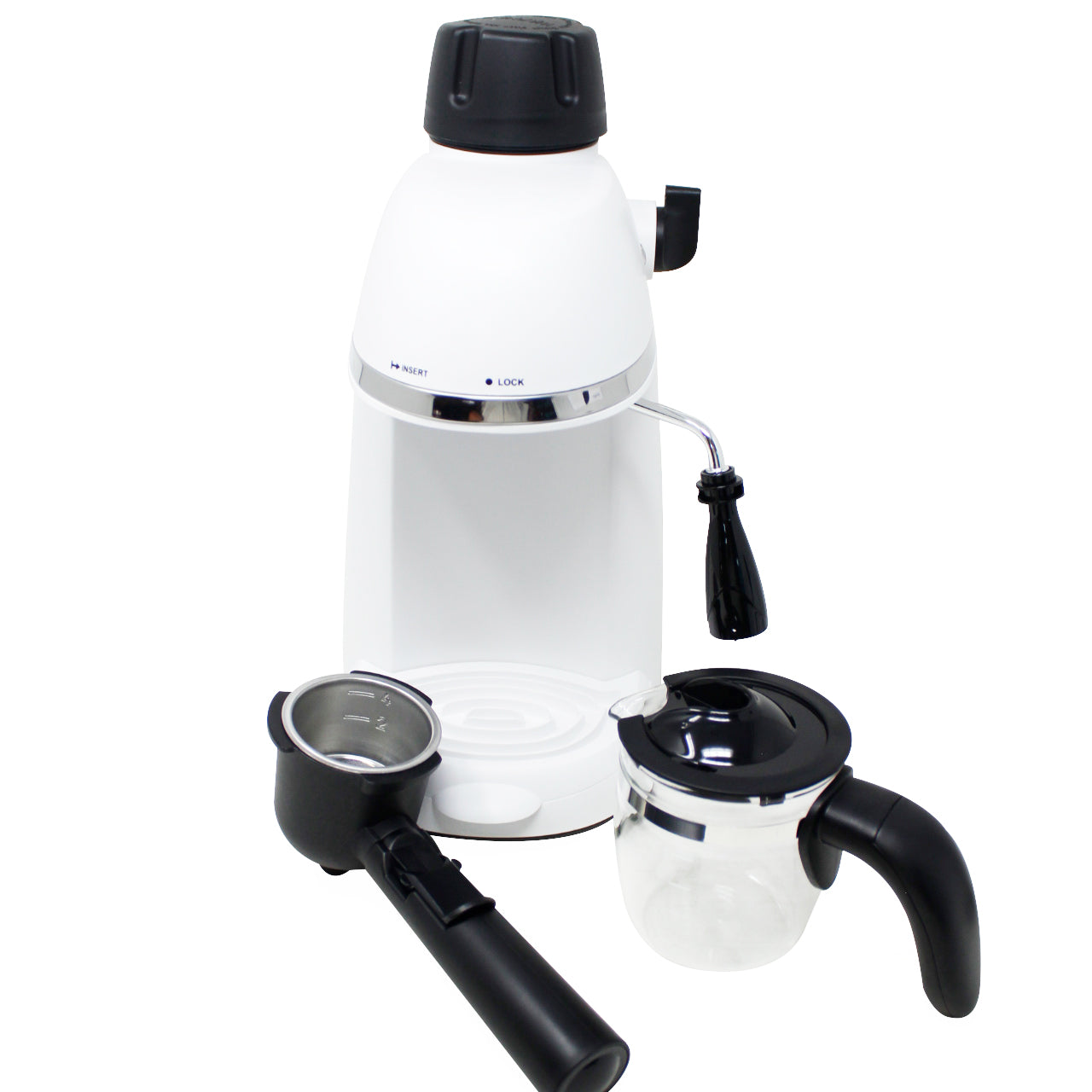 Cafetera de Expresso 4 Tazas 3.5 Bares Blanca Decakila KUCF007W
