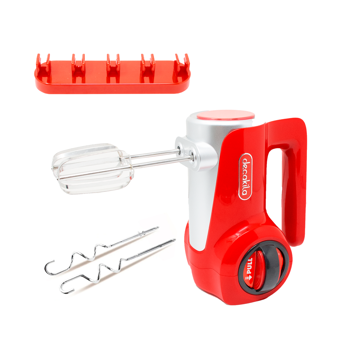 KMMX022R Batidora de Mano 7 Velocidades Inalámbrica de Batería Roja Decakila (Caja de 6 Piezas)