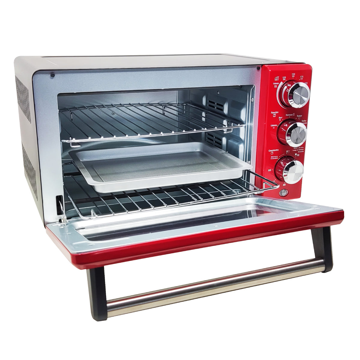 Horno Tostador 18 Litros con Tecnología de Convección Oster® Rojo TSSTTV7118R-1MX