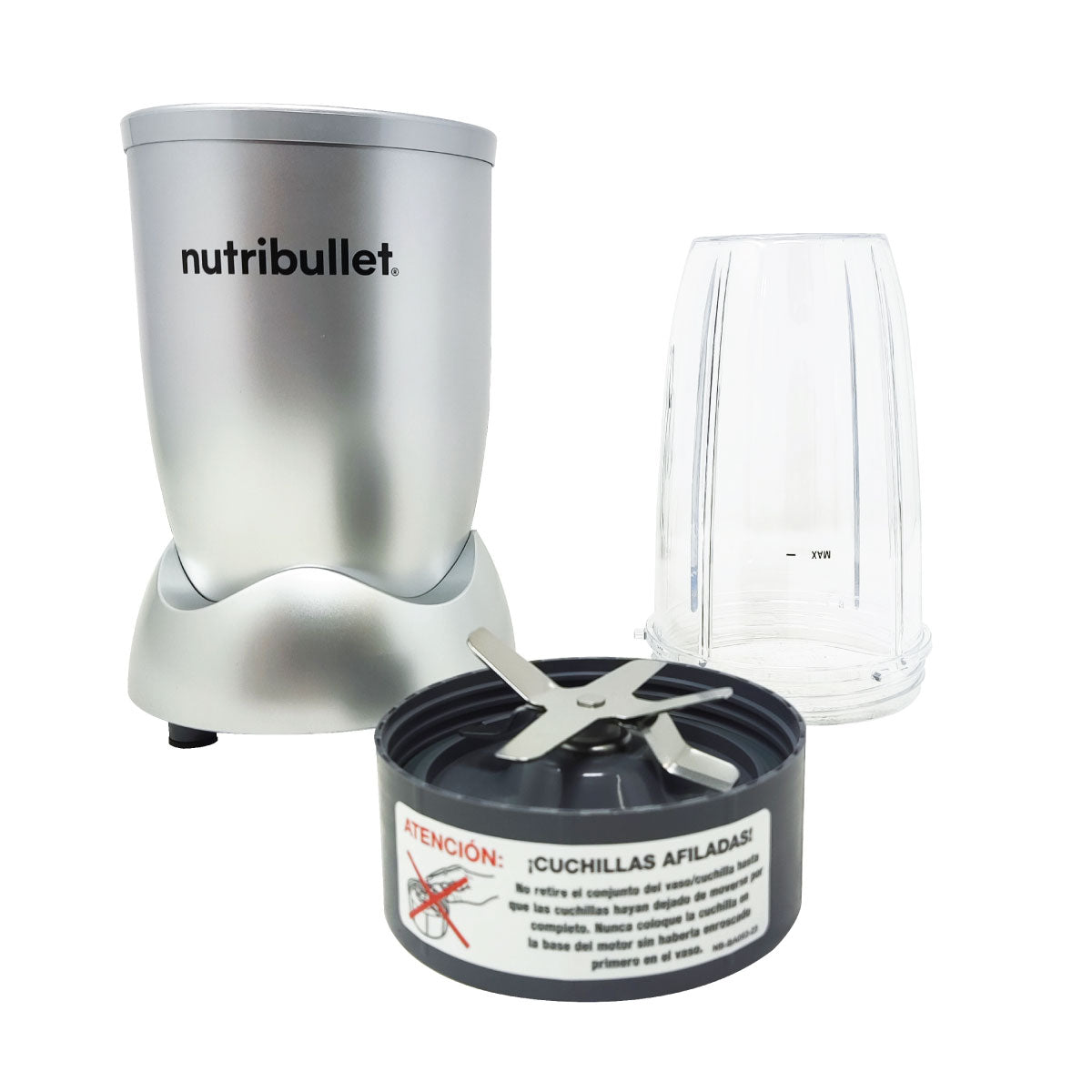 Licuadora Personal Procesador de Alimentos Nutribullet 5 Accesorios 600 W Plata 102580