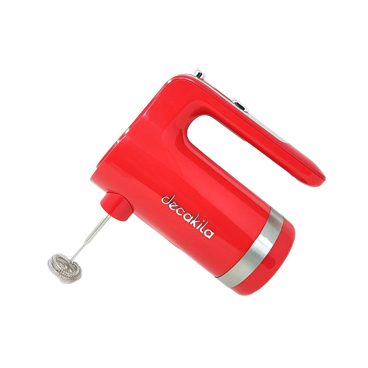 Batidora de Mano 7 Velocidades con Accesorios Inalámbrica Roja Decakila KMMX006R (Paquete con 6 Piezas)