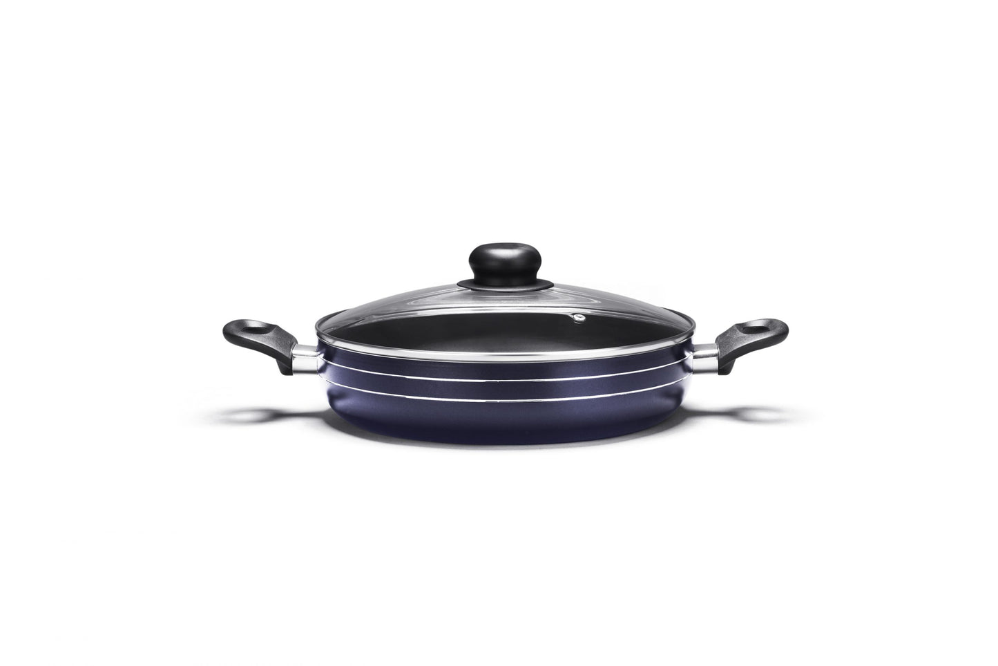 Arrocera 28 Cm con Tapa de Vidrio Antiadherente Azul Lamex 6730-6