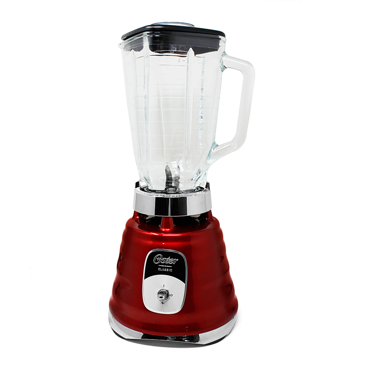 Licuadora 1 Velocidad + Pulso Vaso de Vidrio Roja Oster BLST4126-013 (2114101) (Paquete de 4 Piezas)
