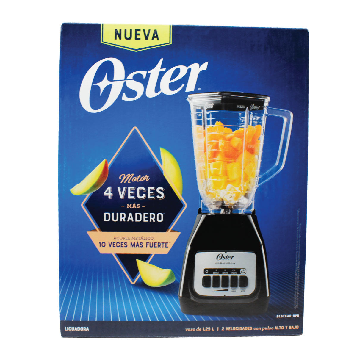 Licuadora 2 Velocidades + 2 Pulso Vaso de Plastico Negro Oster BLSTKAP-BPB-013 (2110247) (Caja de 4 Piezas)