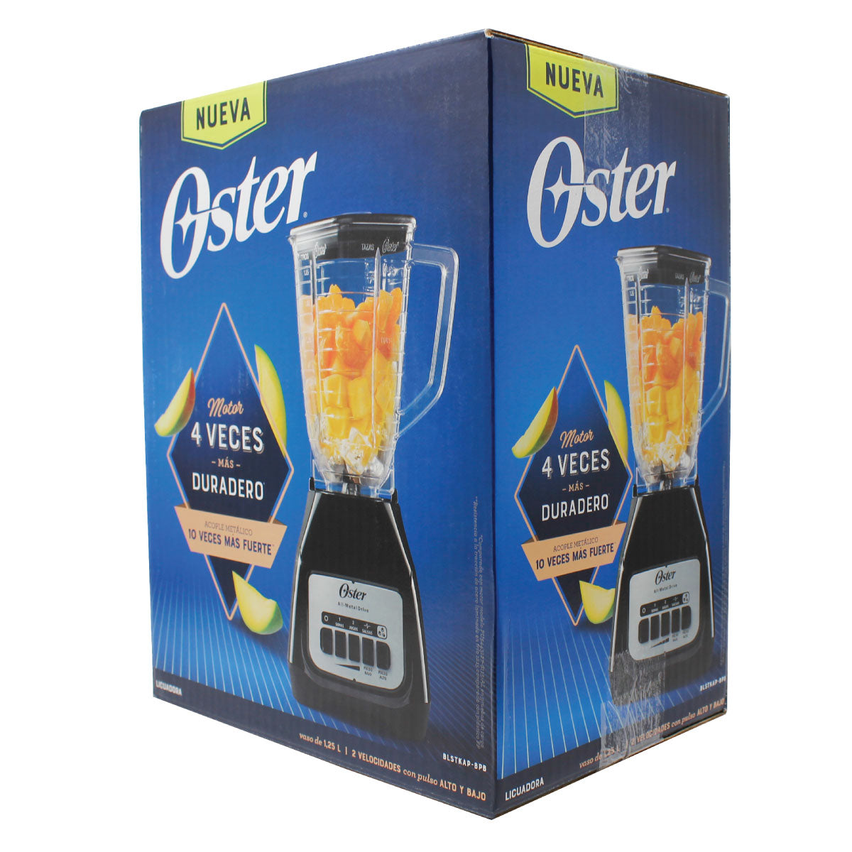 Licuadora 2 Velocidades + 2 Pulso Vaso de Plastico Negro Oster BLSTKAP-BPB-013 (2110247) (Caja de 4 Piezas)