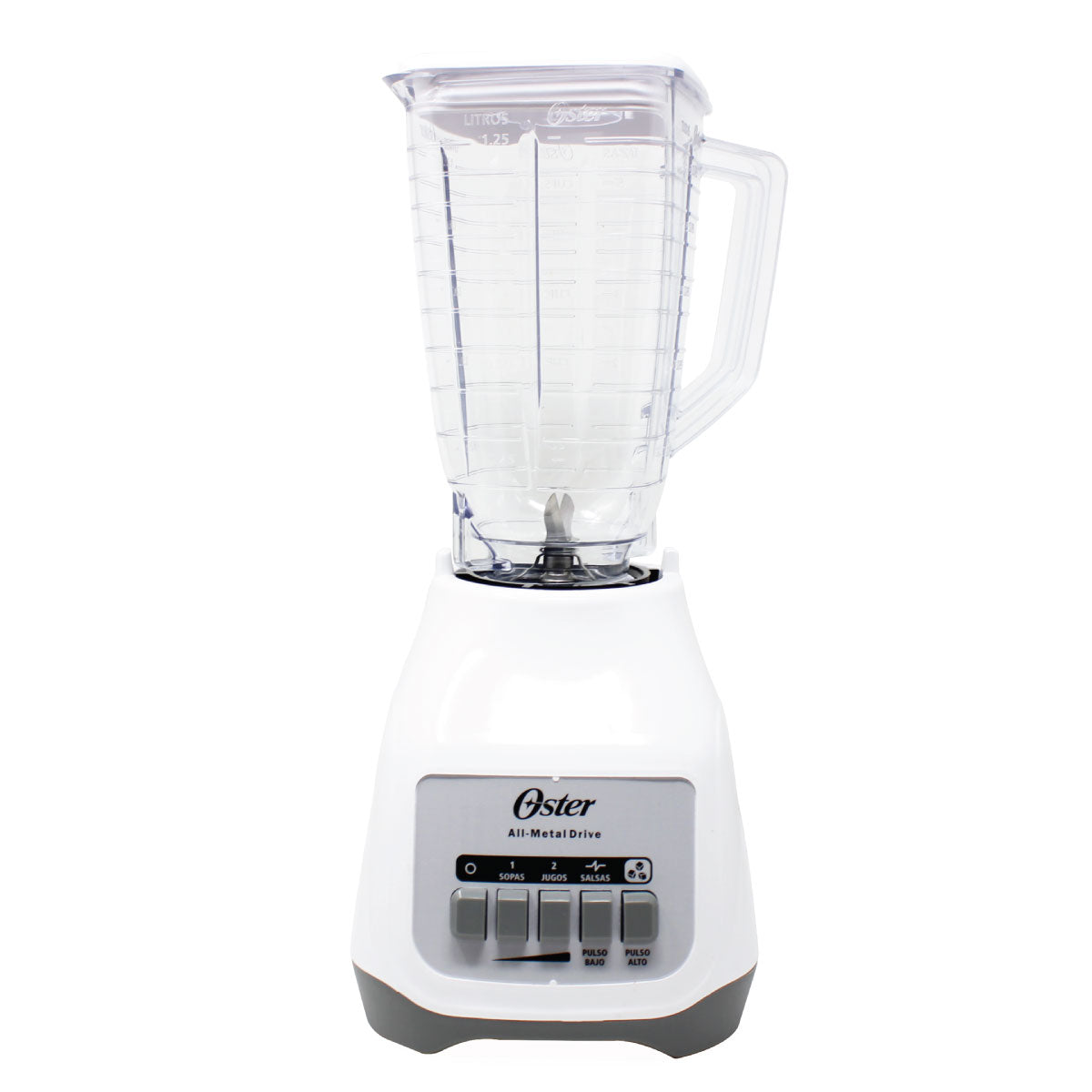 Licuadora 2 Velocidades + 2 Pulso Vaso de Plastico Blanca Oster BLSTKAP-WPB-013 (2110672)(Caja de 4 Piezas)