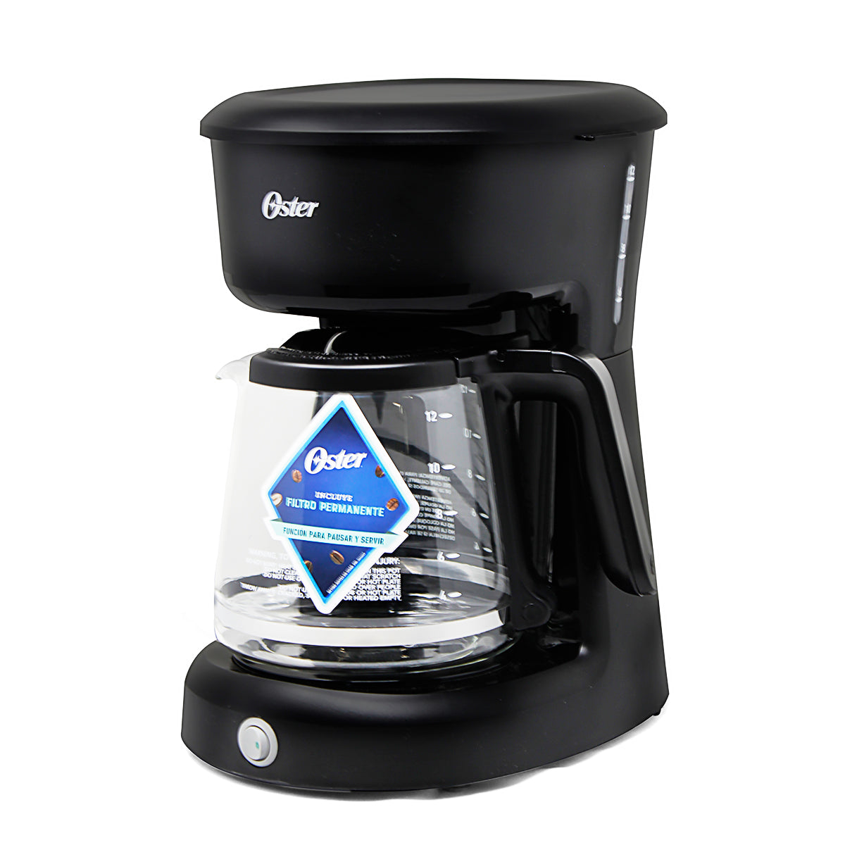 Cafetera 12 Tazas Filtro Permanente Negra Oster BVSTDCS12B-013 (2118216)