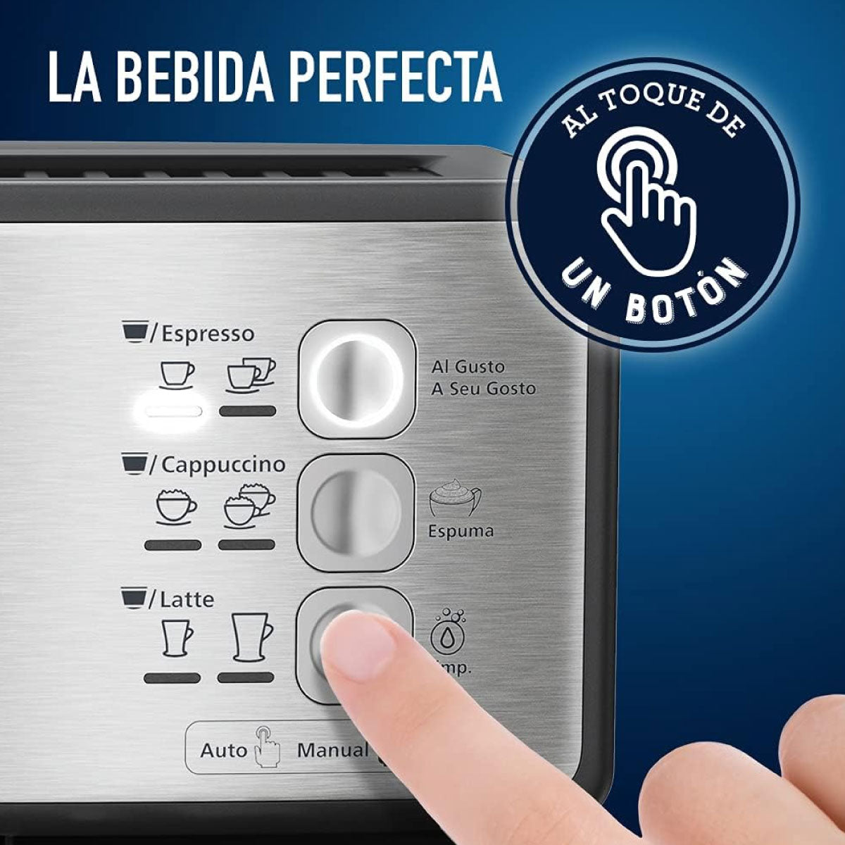 Cafetera Automatica De Expresso Prima Latte Plata Oster BVSTEM6603SS
