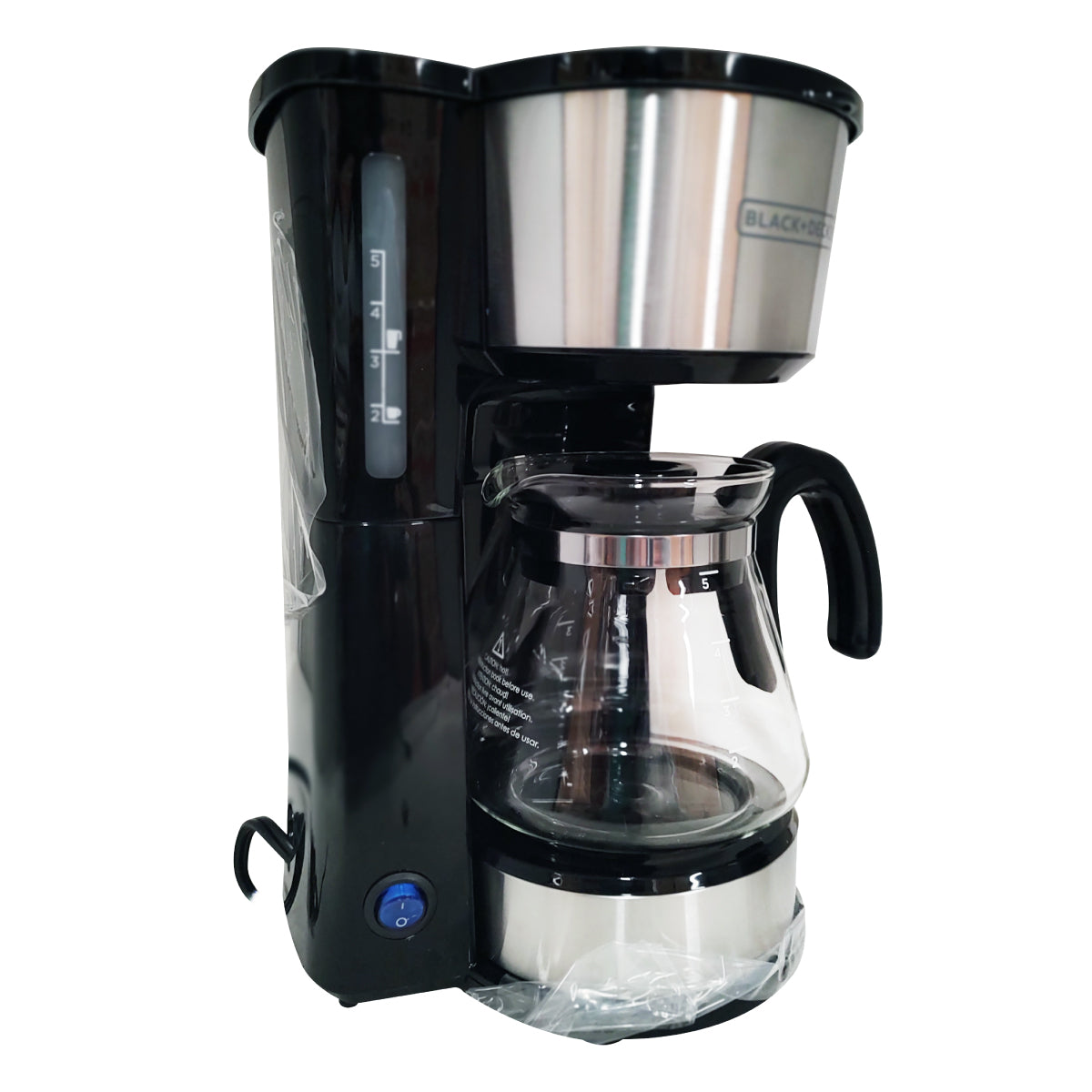 Cafetera 5 Tazas 4 en 1 con Vaso Black and Decker CM0755S-MX