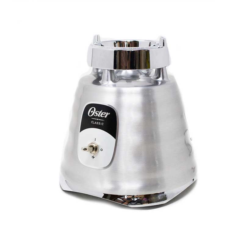 Licuadora 1 Velocidad + Pulso Vaso de Vidrio Clásica Cromo Oster BLST4127 (2114112) Caja de 4 Piezas)