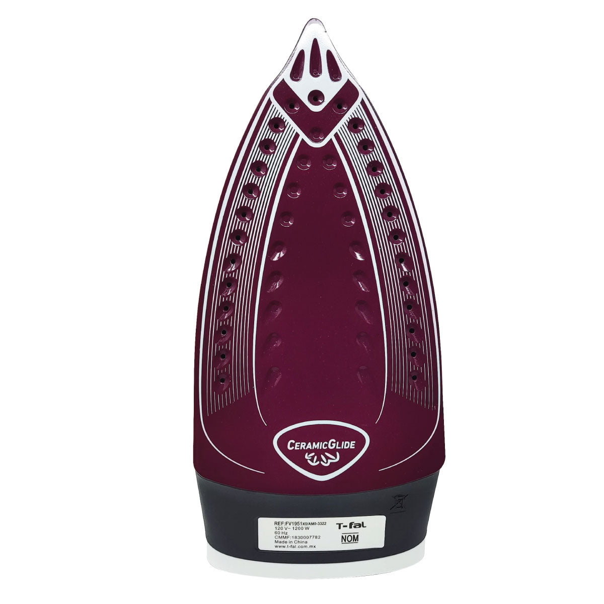 Plancha de Vapor Suela de Cerámica Easy Steam Morada T-Fal FV1951X0