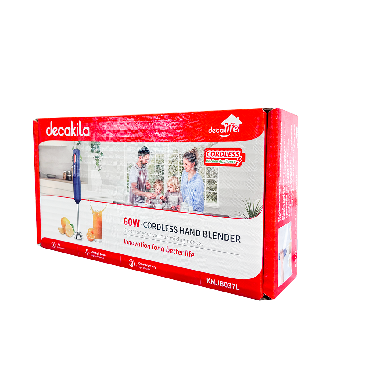 Batidora de Inmersión 1 Velocidad Inalámbrica Azul Decakila KMJB037L (Caja de 8 Piezas)