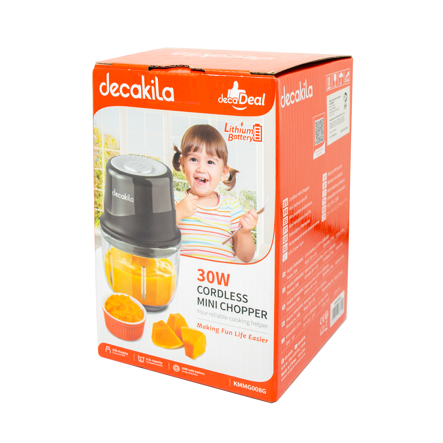 Mini Procesador de Alimentos Inalámbrico Decakila KMMG008G