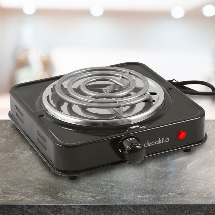 Parrilla eléctrica de Resistencia con Regulador de Temperatura Negro Decakila KUCC001B