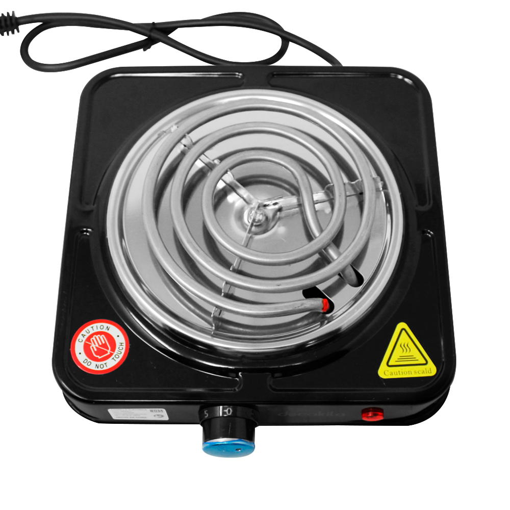 Parrilla eléctrica de Resistencia con Regulador de Temperatura Negro Decakila KUCC001B (Caja con 12 Piezas)