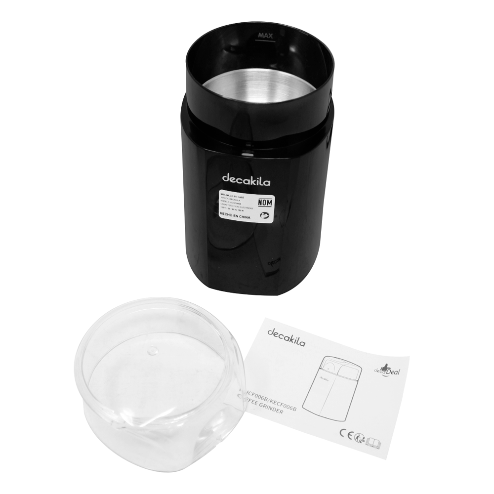 Molino De Café Electrico 60 G Negro Decakila KUCF006B (Caja con 4 Piezas)