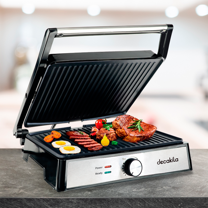 Parrilla Grill de Contacto con Temperatura Ajustable Decakila KUEC031B