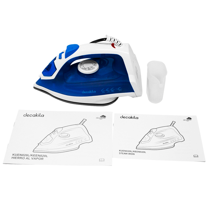 Plancha de Vapor Suela Cerámica 1100 W Azul Decakila KUEN020L