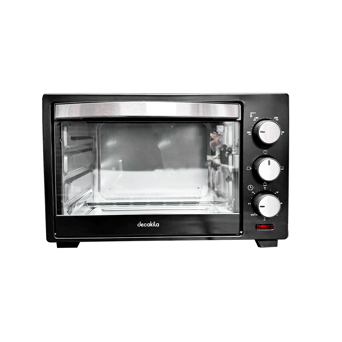 Horno Tostador Eléctrico 22 L Negro Decakila KUEV008B (Caja con 4 Piezas)