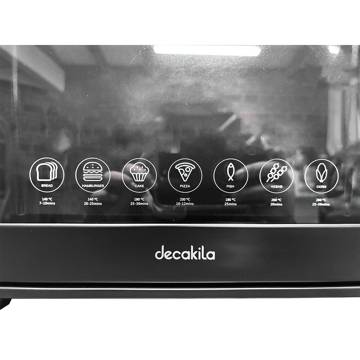 Horno Tostador Eléctrico 22 L Negro Decakila KUEV008B (Caja con 4 Piezas)