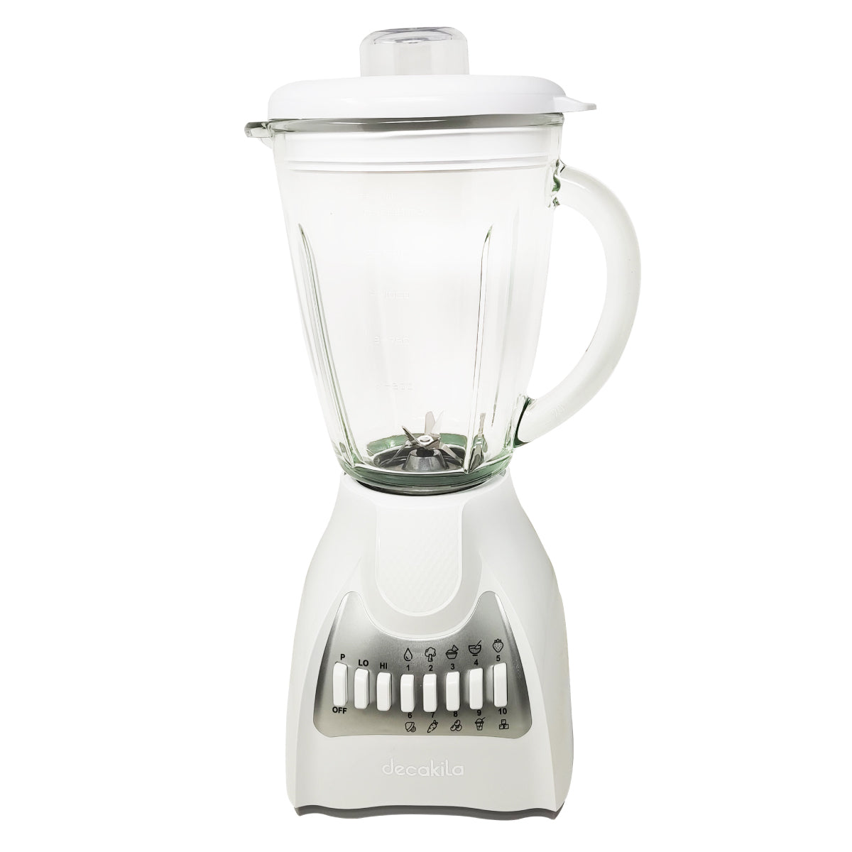 Licuadora 10 Velocidades Vaso Vidrio Blanca Decakila KUJB046W
