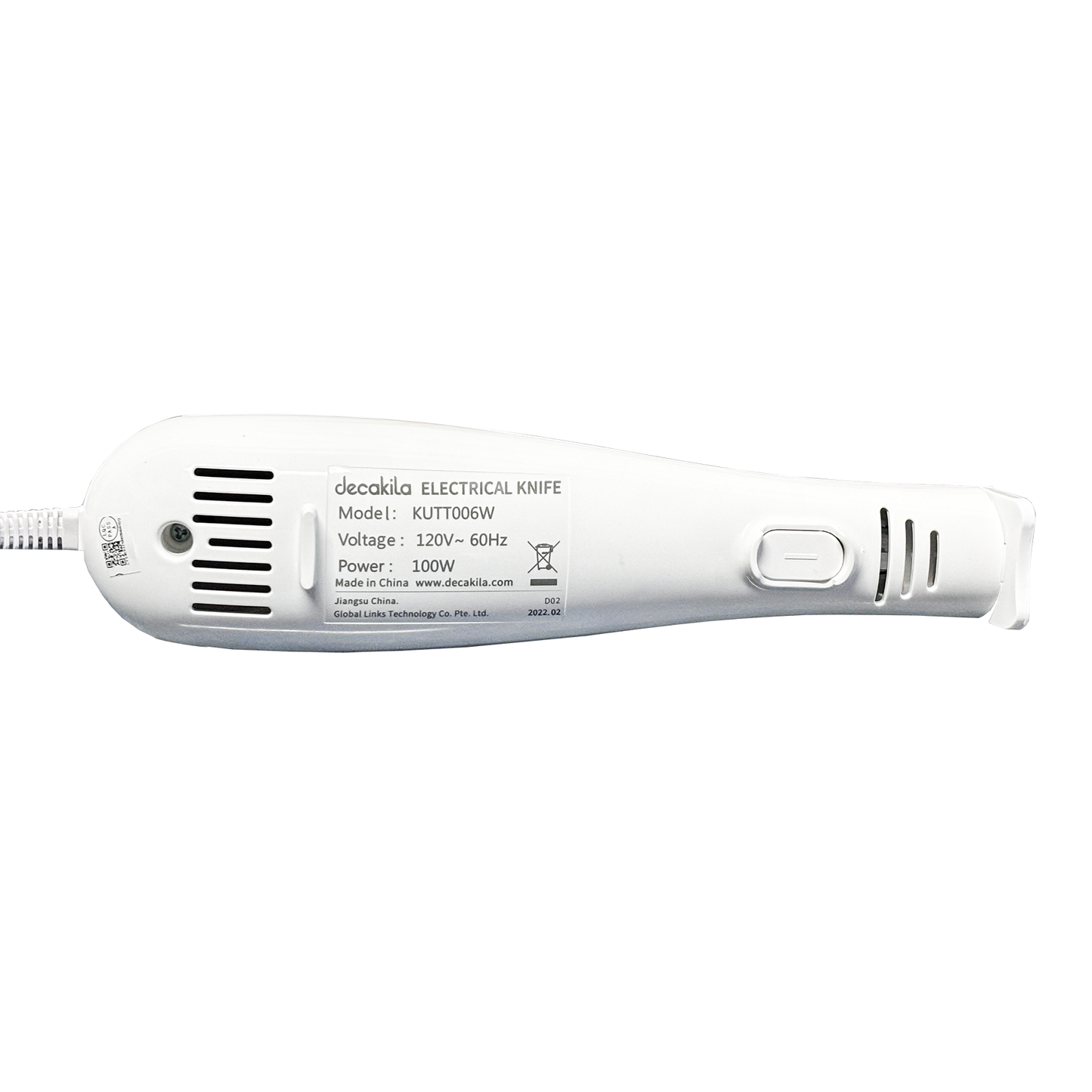 Cuchillo Electrico 100 W Blanco Decakila KUTT006W