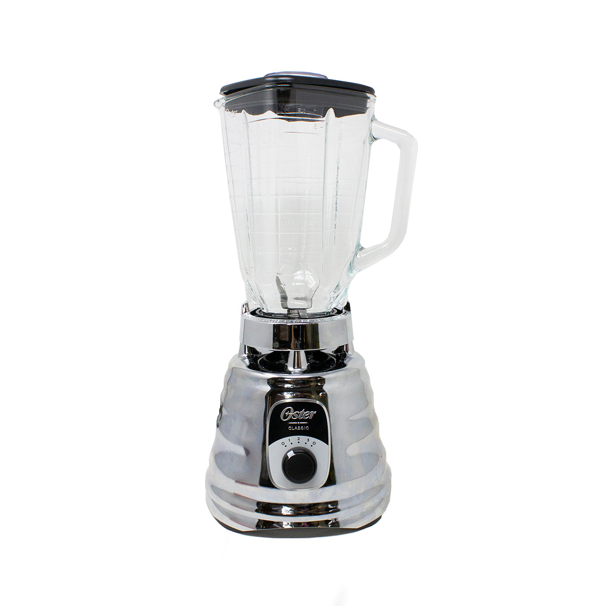 Licuadora 3 Velocidades Vaso Vidrio Clásica Cromo Oster BLST4655 (2114081) Caja de 4 Piezas