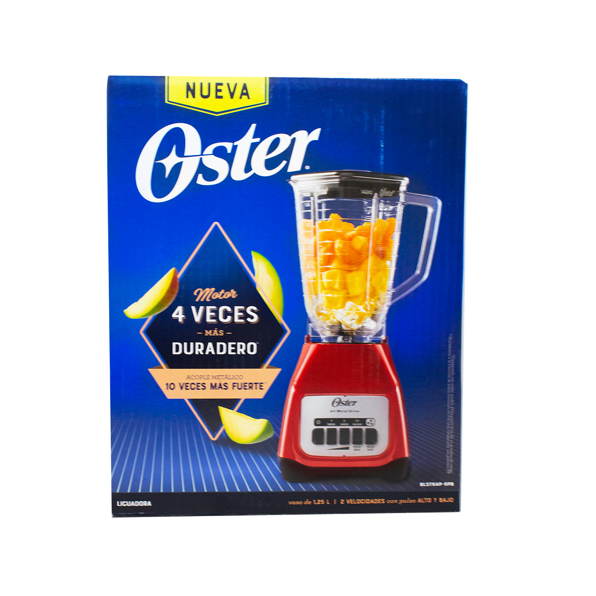 Licuadora 2 Velocidades + 2 Pulsos Vaso de Plastico Rojo Oster BLSTKAP-RPB-013 (2110248)(Caja de 4 Piezas)