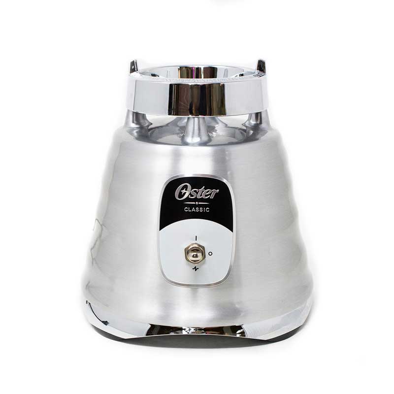 Licuadora 1 Velocidad + Pulso Vaso de Vidrio Clásica Cromo Oster BLST4127 (2114112) Caja de 4 Piezas)