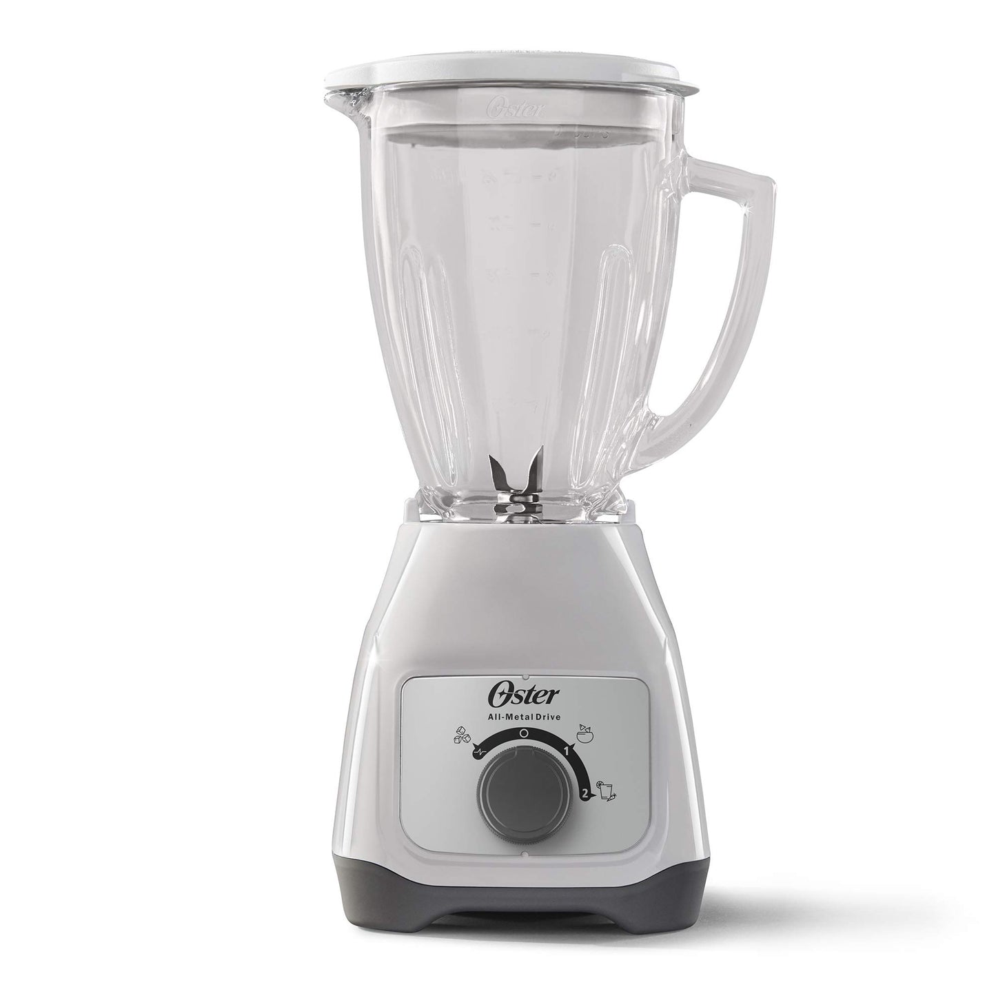 Licuadora 2 Velocidades + Pulso Vaso De Vidrio Blanca Oster BLSTKAG-WRD